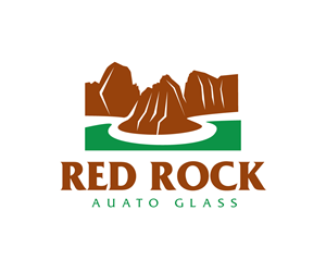 Logo Design by Ansh Design for Red Rock Auto Glass | Design: #30587149