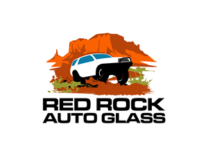 Logo Design by BNdesigner for Red Rock Auto Glass | Design: #30598249