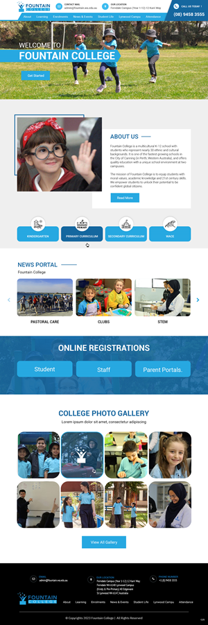 Web Design by pb for Fountain College | Design: #30588107