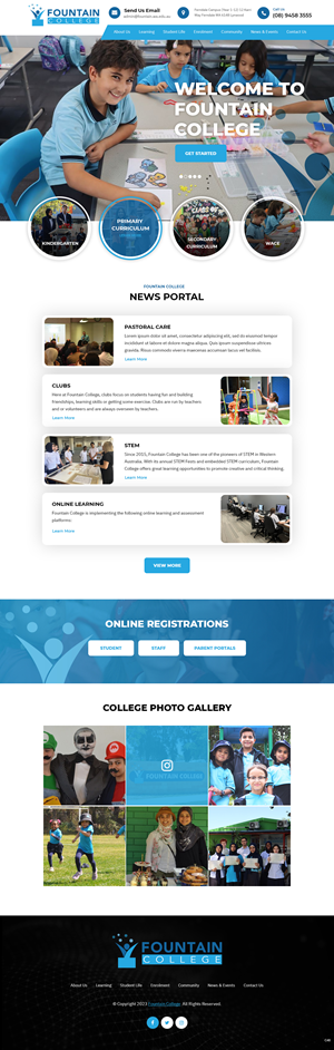 Web Design by pb for Fountain College | Design: #30588108