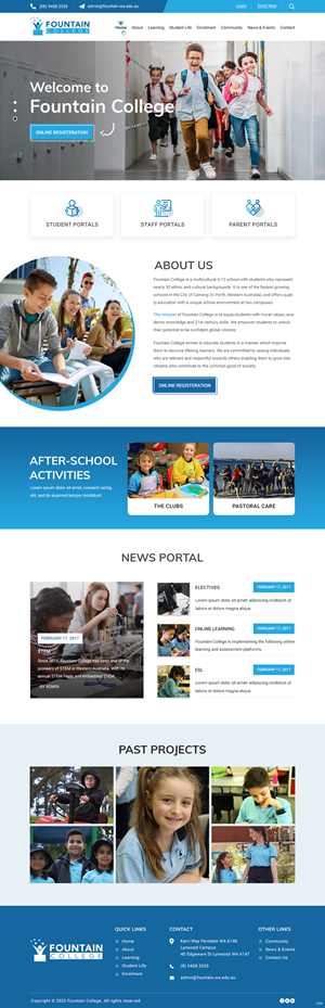 Web Design by pb for Fountain College | Design: #30588110