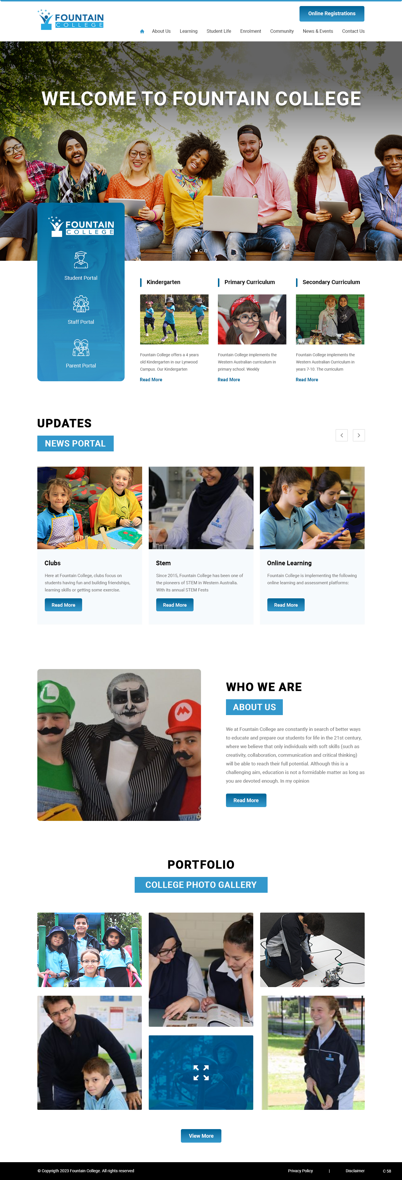 Web Design by pb for Fountain College | Design #30588118