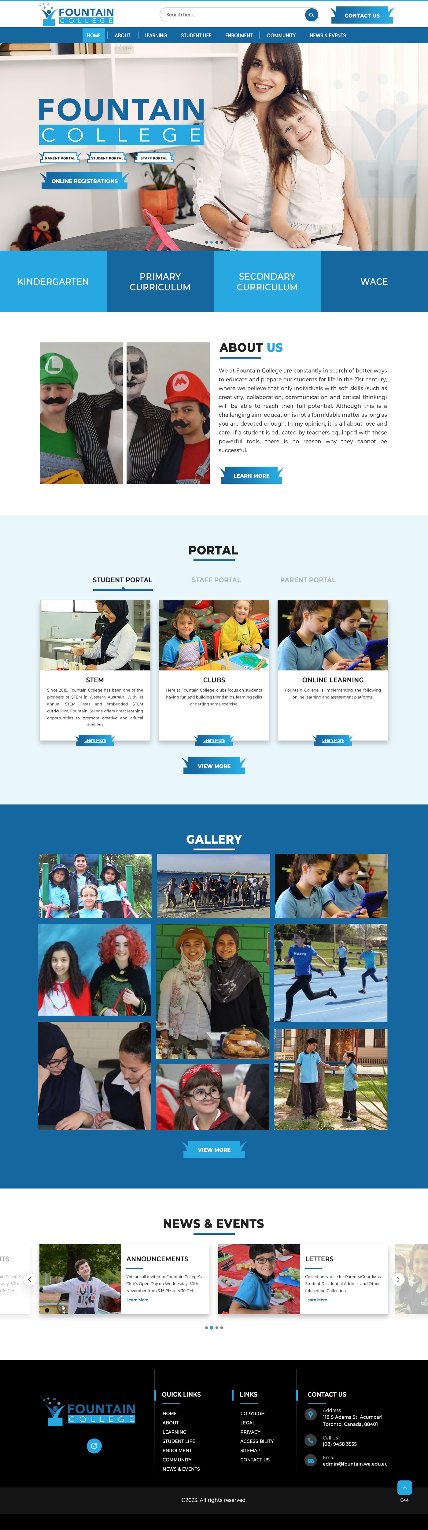 Web Design by pb for Fountain College | Design #30595721
