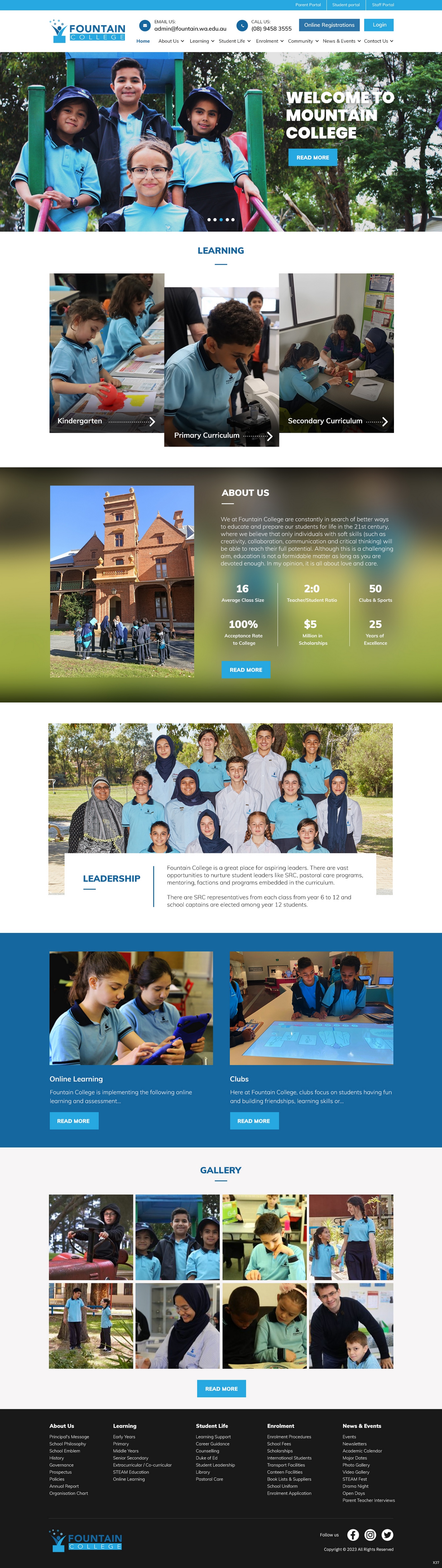 Web Design by pb for Fountain College | Design #30595722