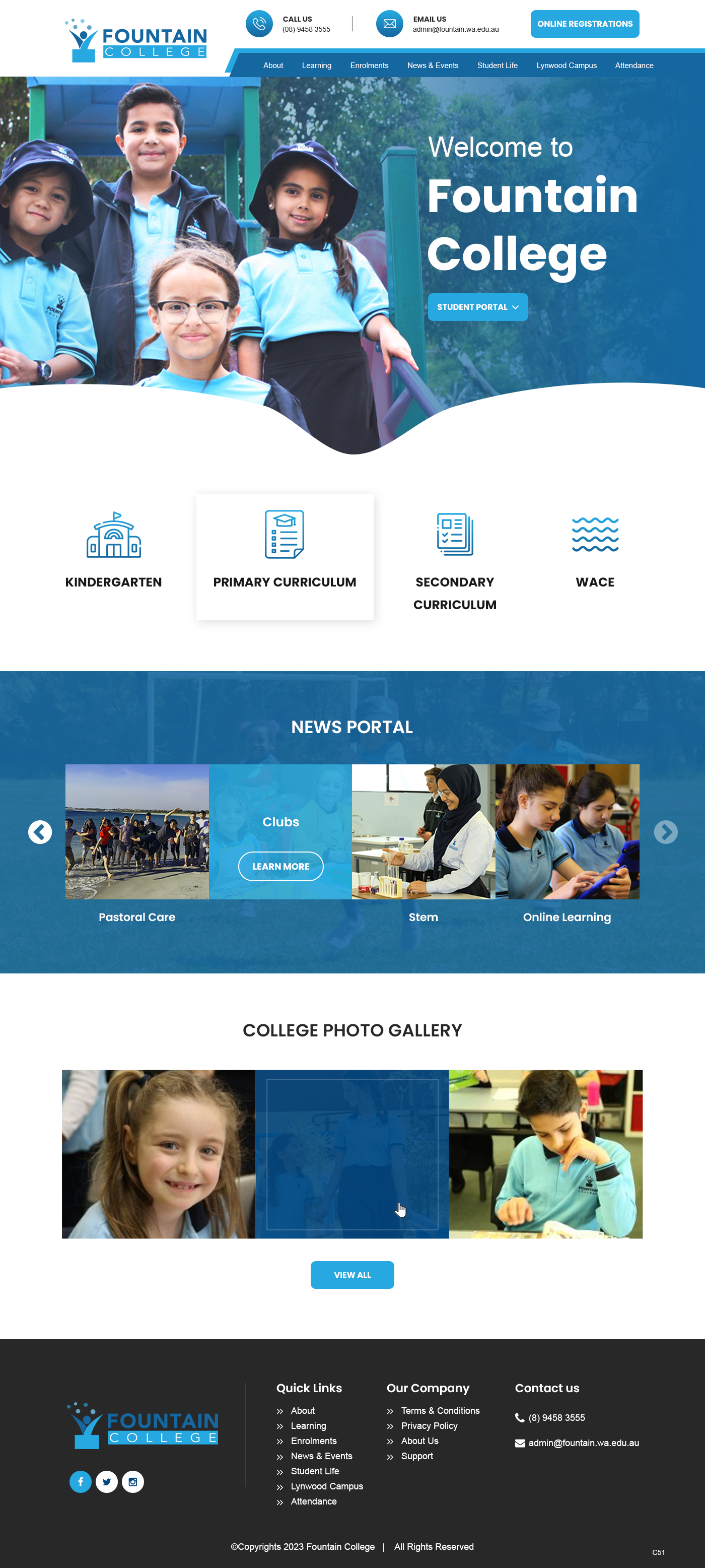 Web Design by pb for Fountain College | Design #30595723