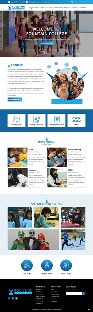 Web Design by pb for Fountain College | Design: #30595724