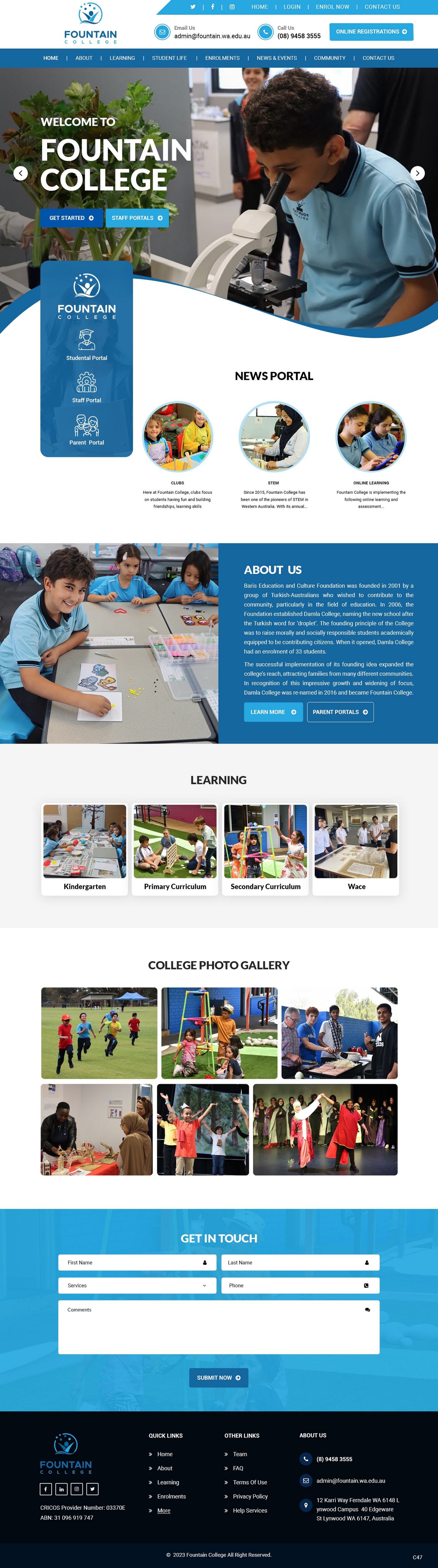 Web Design by pb for Fountain College | Design #31215798