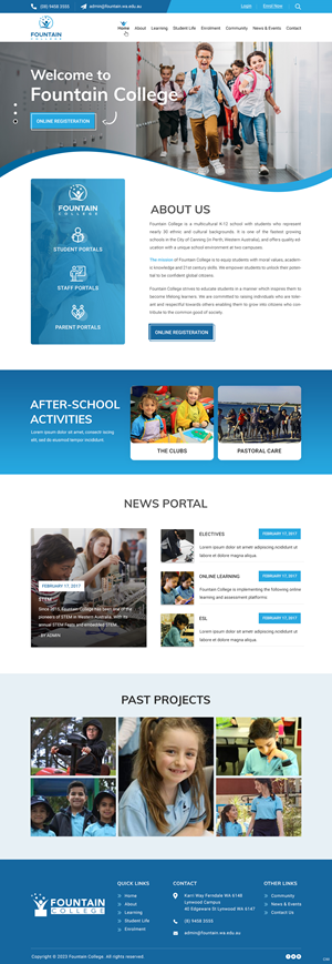 Web Design by pb for Fountain College | Design: #31215799
