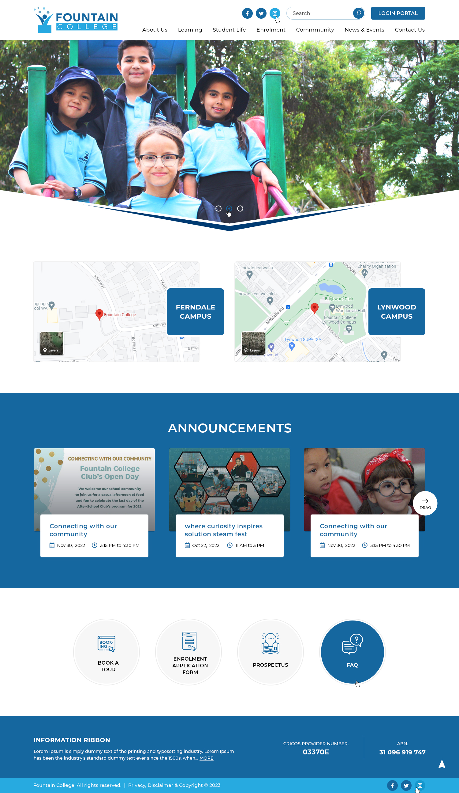 Web Design by Ved Web Services for Fountain College | Design #30601594