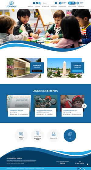 Web Design by Ved Web Services for Fountain College | Design: #31212757
