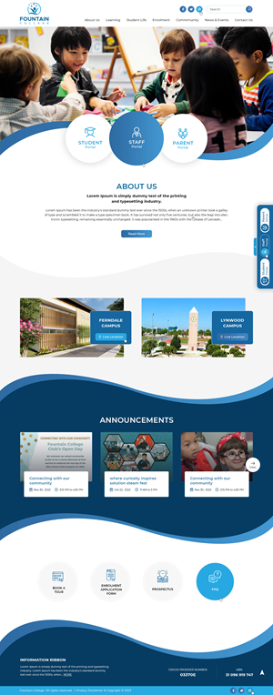 Web Design by Ved Web Services for Fountain College | Design: #31276407