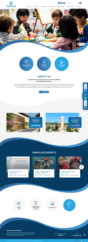 Web Design by Ved Web Services for Fountain College | Design: #31276408