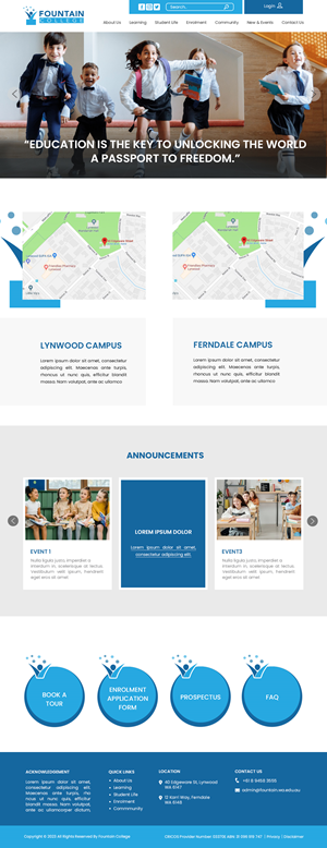 Web Design by Creations Box 2015 for Fountain College | Design: #30623825