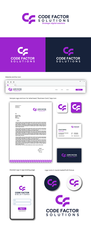 Logo Design by Choiresia.id for CODE FACTOR SOLUTIONS | Design: #30584183