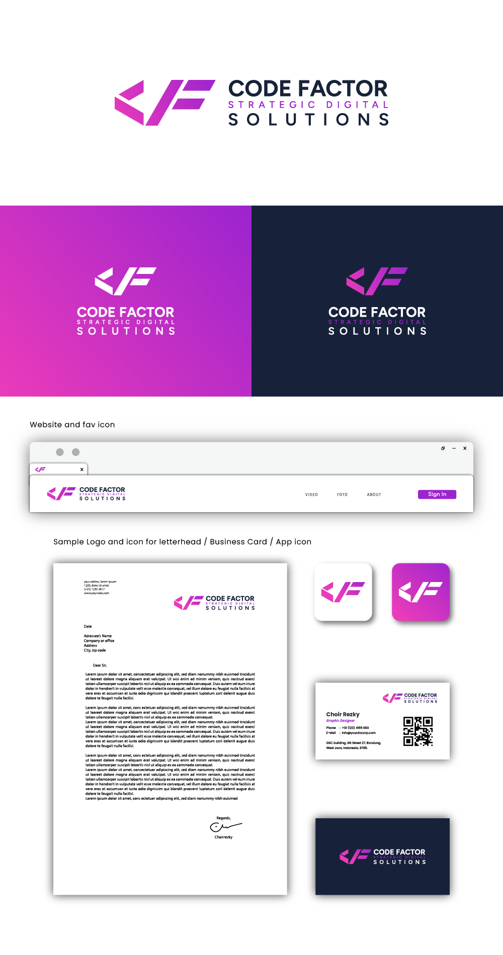 Design de Logo par Choiresia.id pour CODE FACTOR SOLUTIONS | Design #30616850