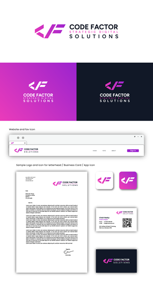 Logo Design by Choiresia.id for CODE FACTOR SOLUTIONS | Design: #30628620