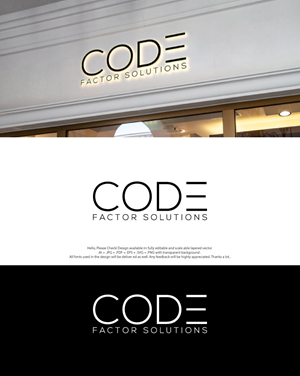 Logo Design by skart for CODE FACTOR SOLUTIONS | Design: #30625763