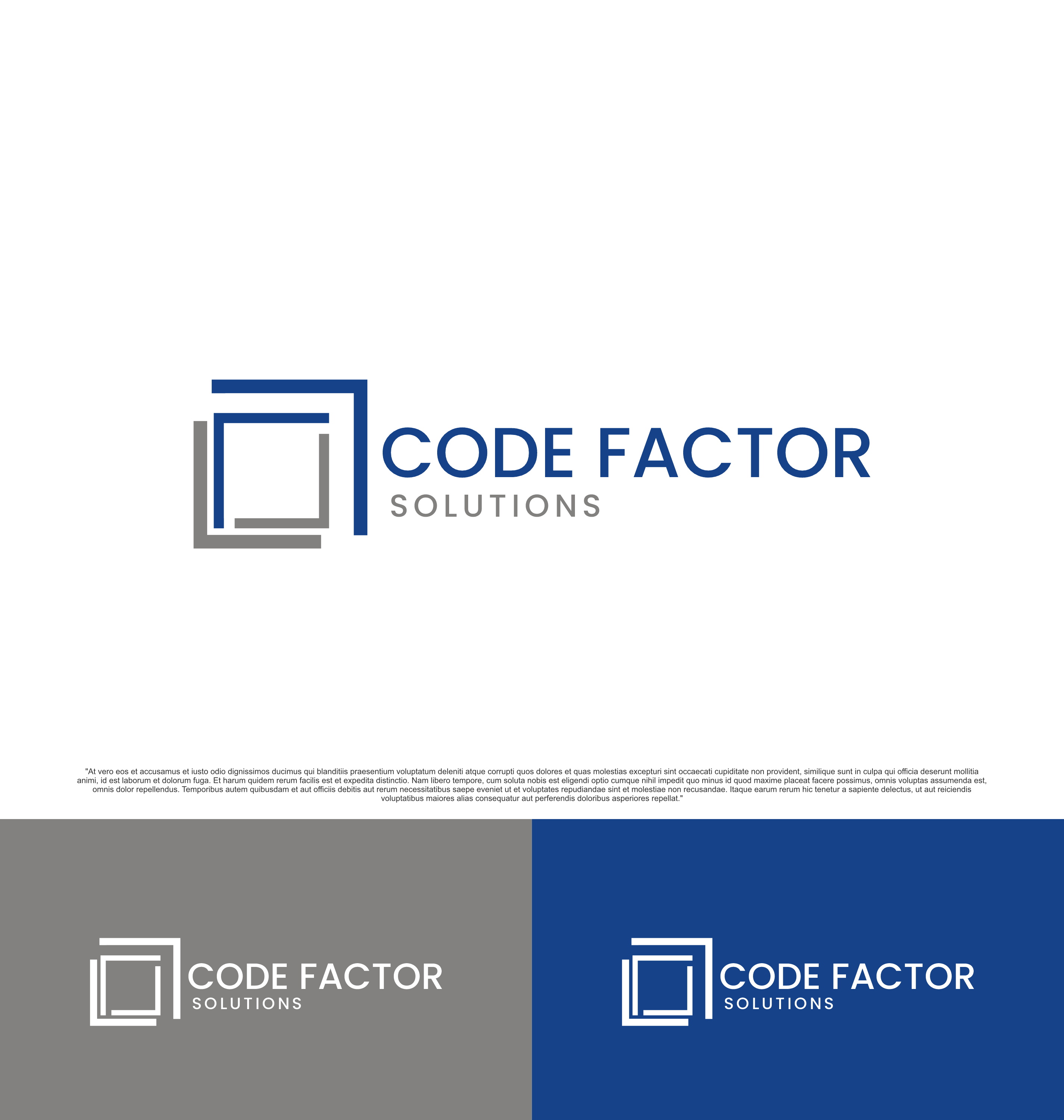 Logo Design by saesean for CODE FACTOR SOLUTIONS | Design #30596449