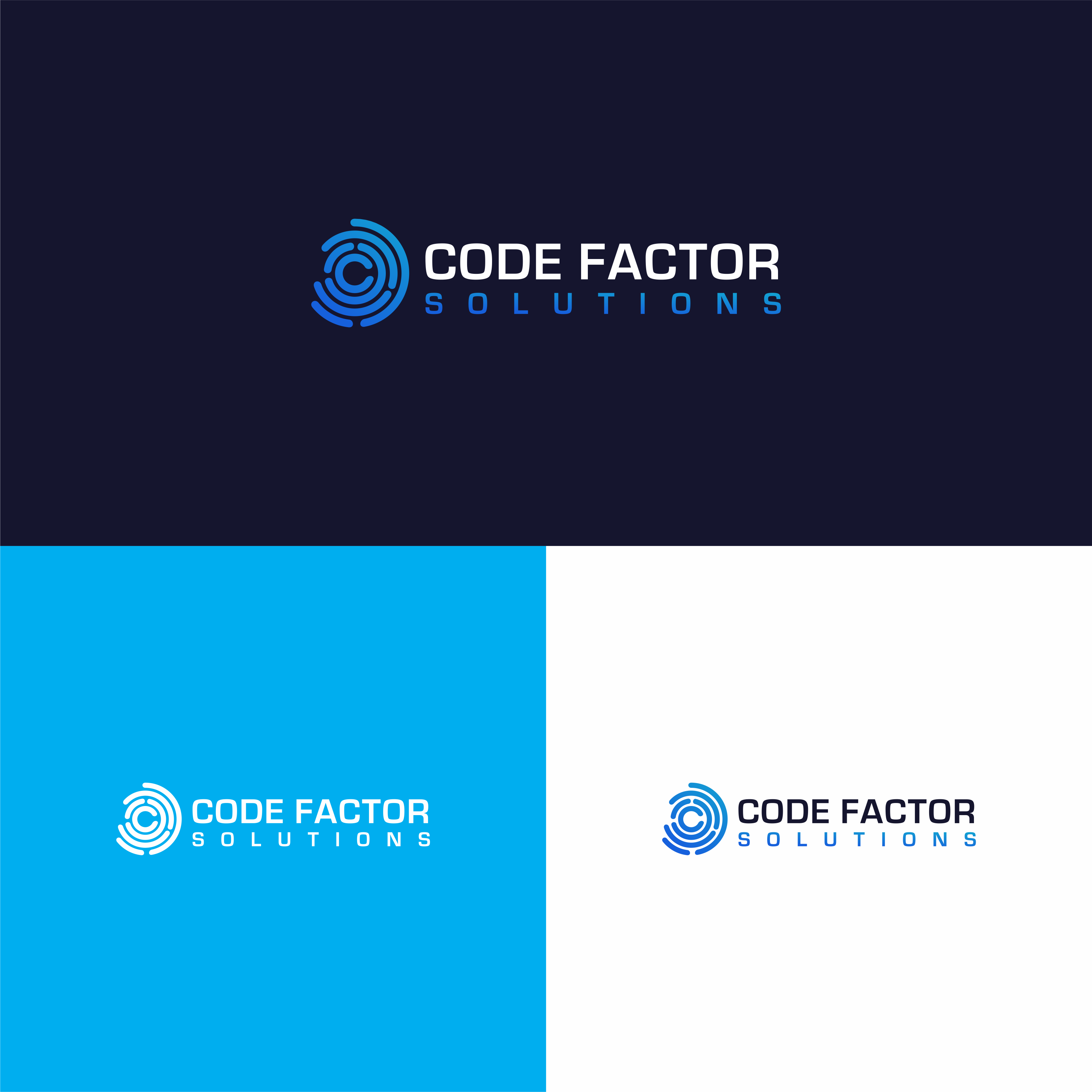 Logo Design by achil78 for CODE FACTOR SOLUTIONS | Design #30586268
