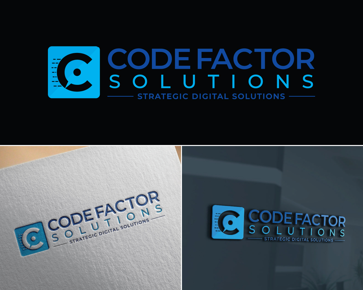 Logo Design by Atec for CODE FACTOR SOLUTIONS | Design #30616966