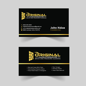 Business Card Design by angelonyamu for Original underpressure brick and pressurecleaning | Design #30627242
