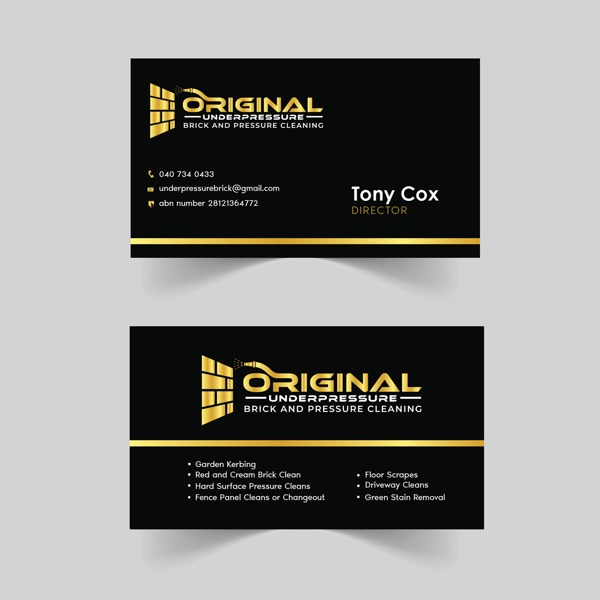 Business Card Design by angelonyamu for Original underpressure brick and pressurecleaning | Design #30633542