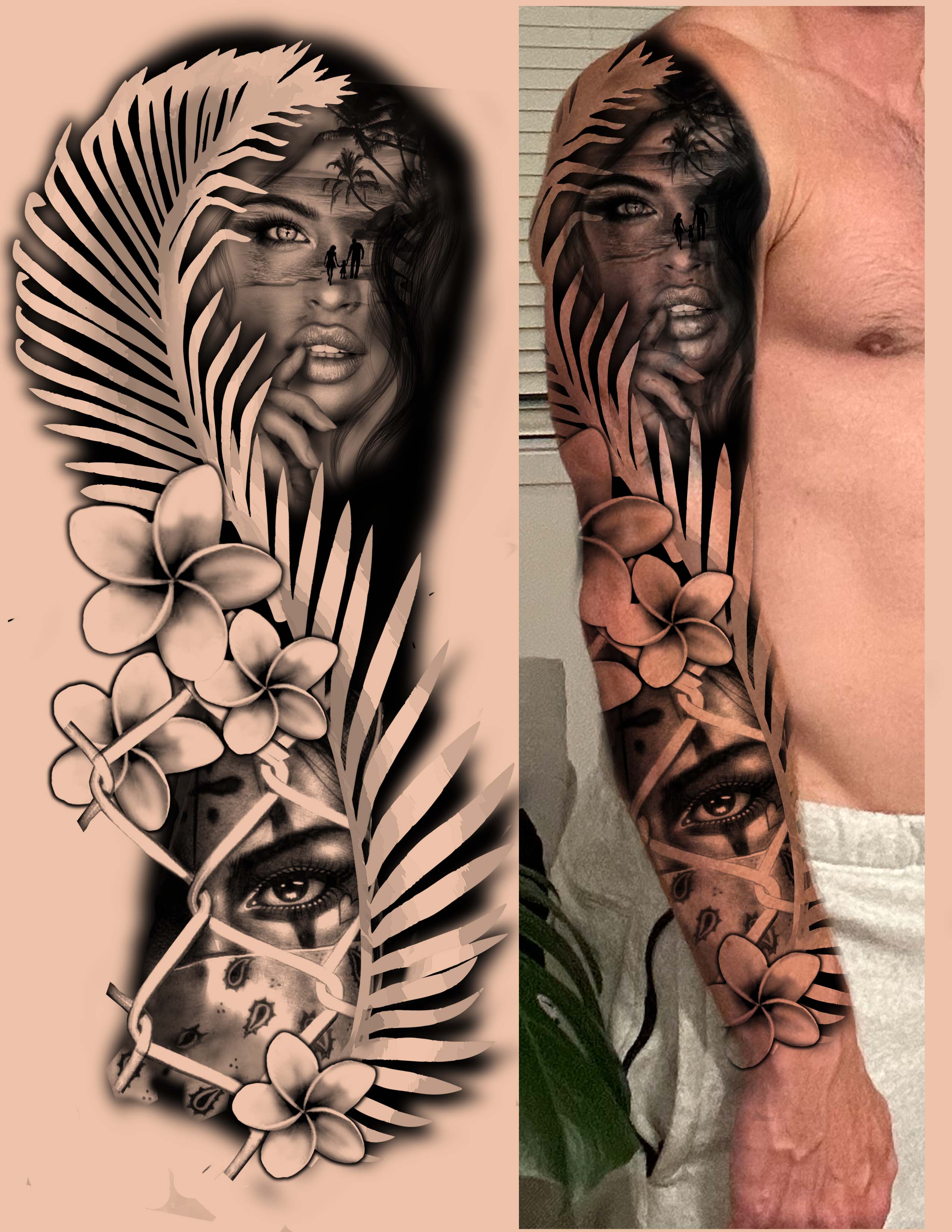 Dschungel Tattoo Designs Palmtree Tropical Jungle Tattoo Design Dschungel Tattoo Designs Palmtree Tropical Jungle Tattoo Design