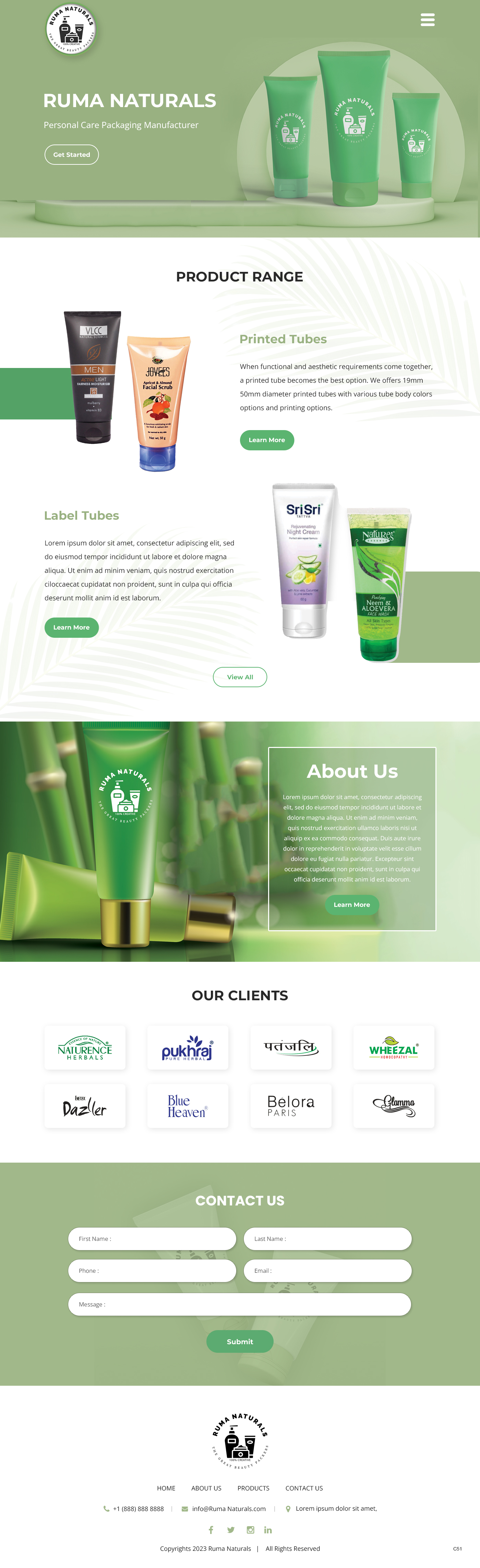 Web Design by pb for Ruma Naturals LLP | Design #30602689