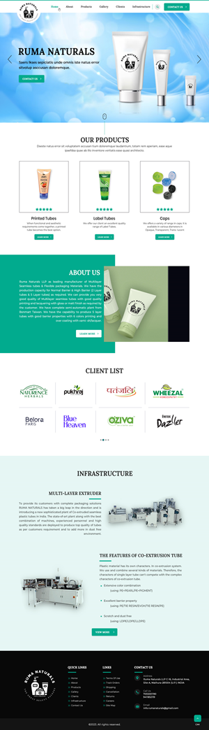 Web Design by pb for Ruma Naturals LLP | Design: #30602690