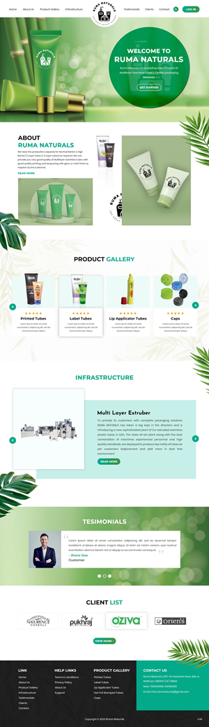 Web Design by pb for Ruma Naturals LLP | Design: #30602691