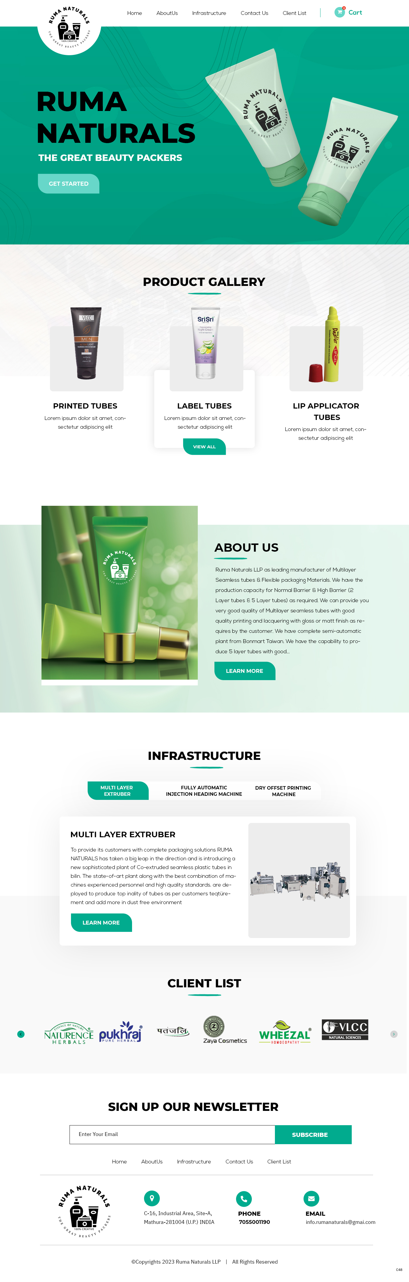 Web Design by pb for Ruma Naturals LLP | Design #30602693