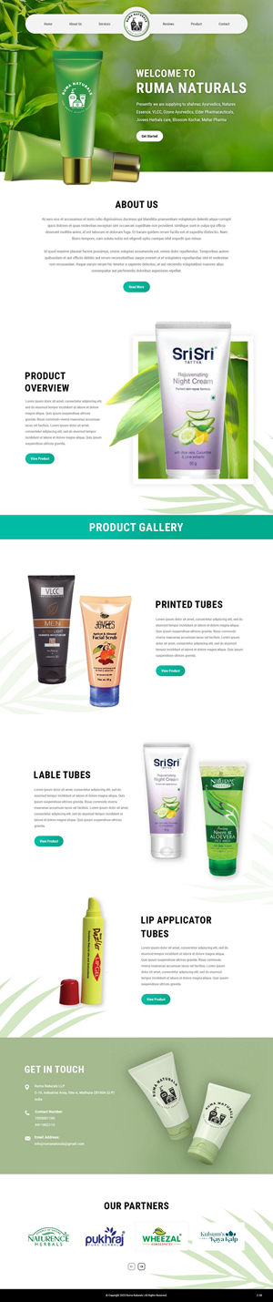 Web Design by pb for Ruma Naturals LLP | Design: #30602701