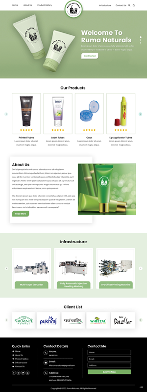 Web Design by pb for Ruma Naturals LLP | Design: #30602703