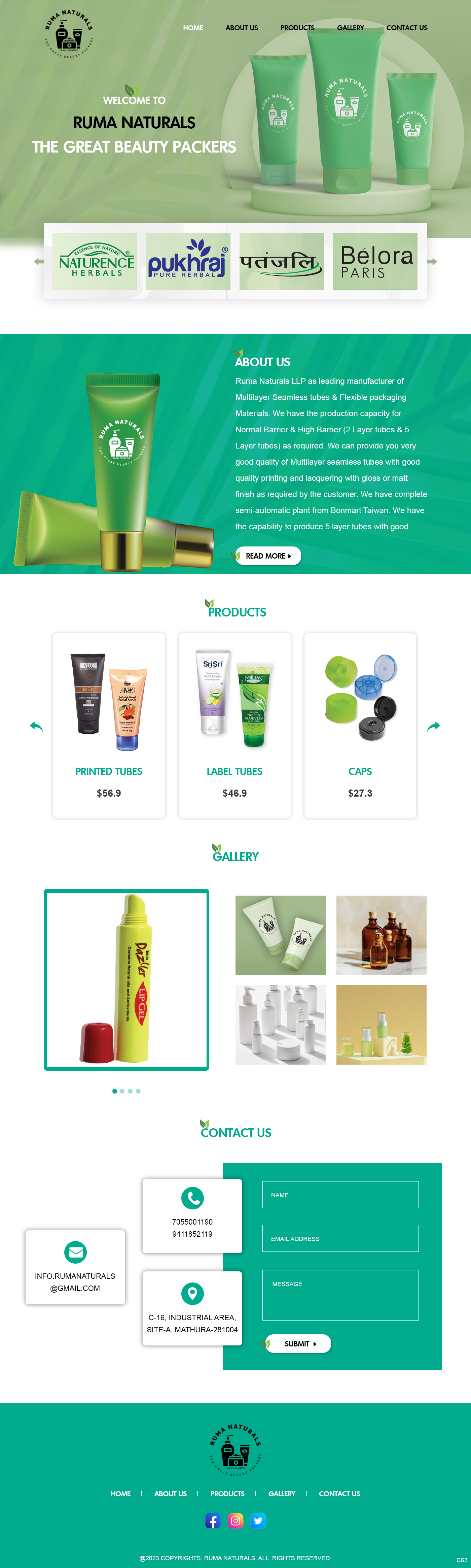 Web Design by pb for Ruma Naturals LLP | Design #30602705