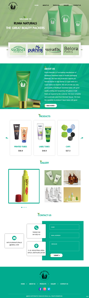 Web Design by pb for Ruma Naturals LLP | Design: #30602705