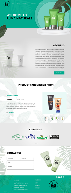 Web Design by pb for Ruma Naturals LLP | Design: #30608826