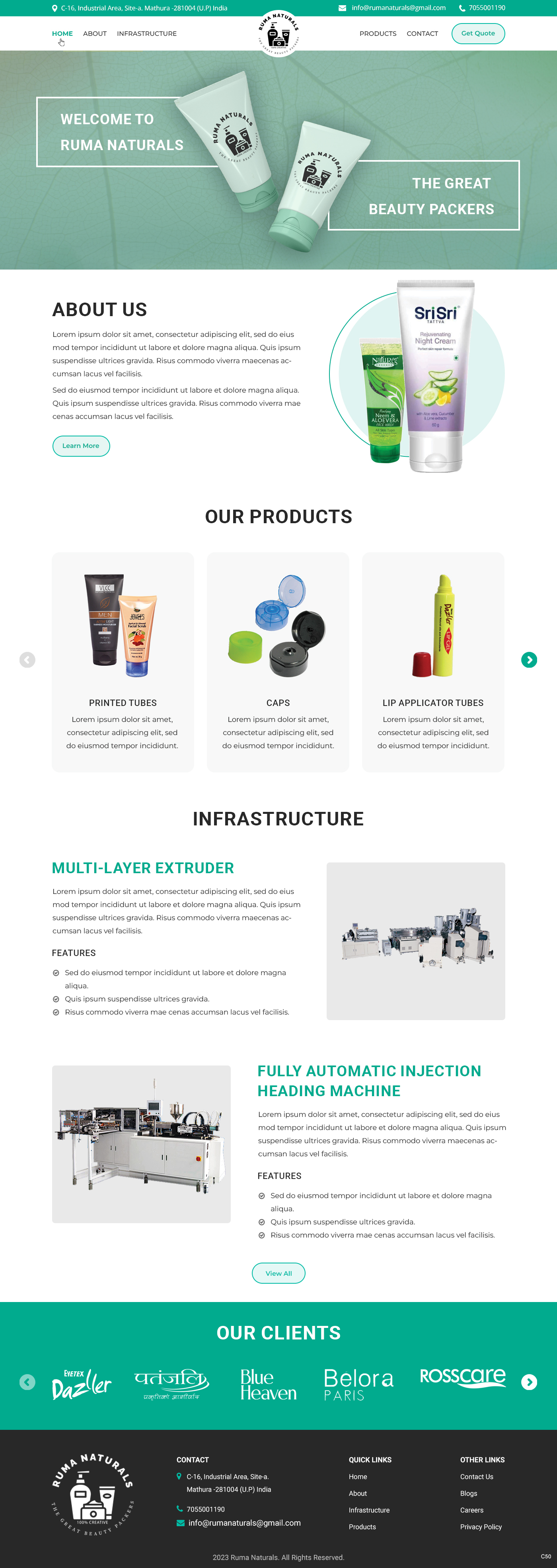 Web Design by pb for Ruma Naturals LLP | Design #30608827
