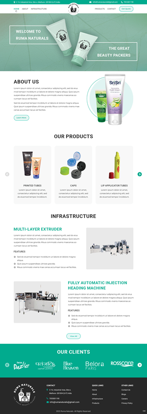 Web Design by pb for Ruma Naturals LLP | Design: #30608827