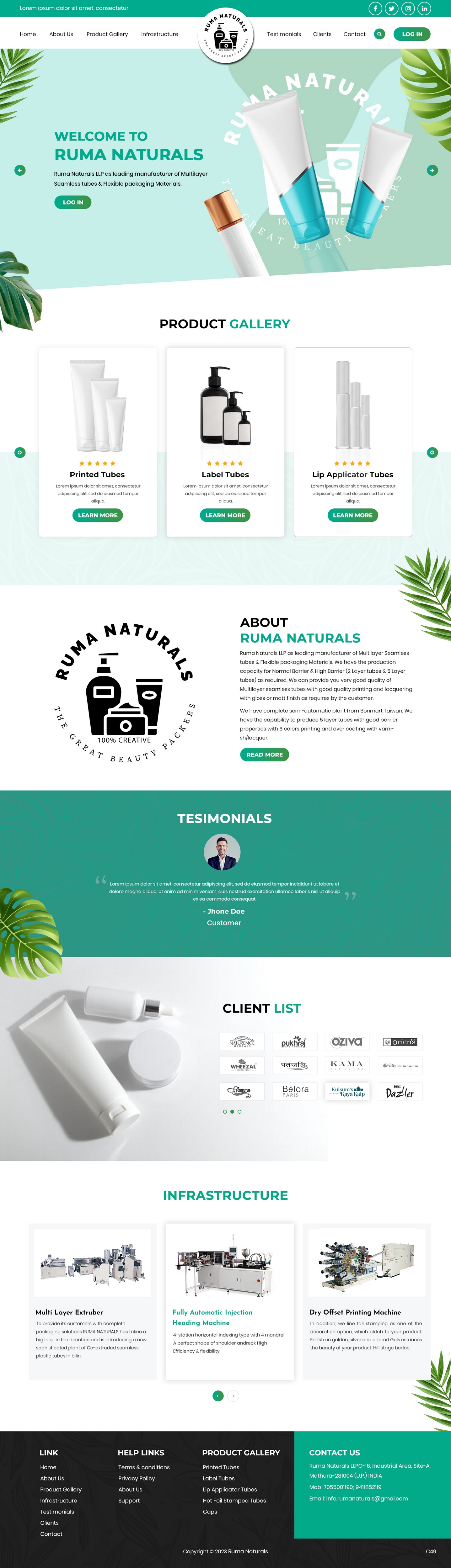 Web Design by pb for Ruma Naturals LLP | Design: #30615710