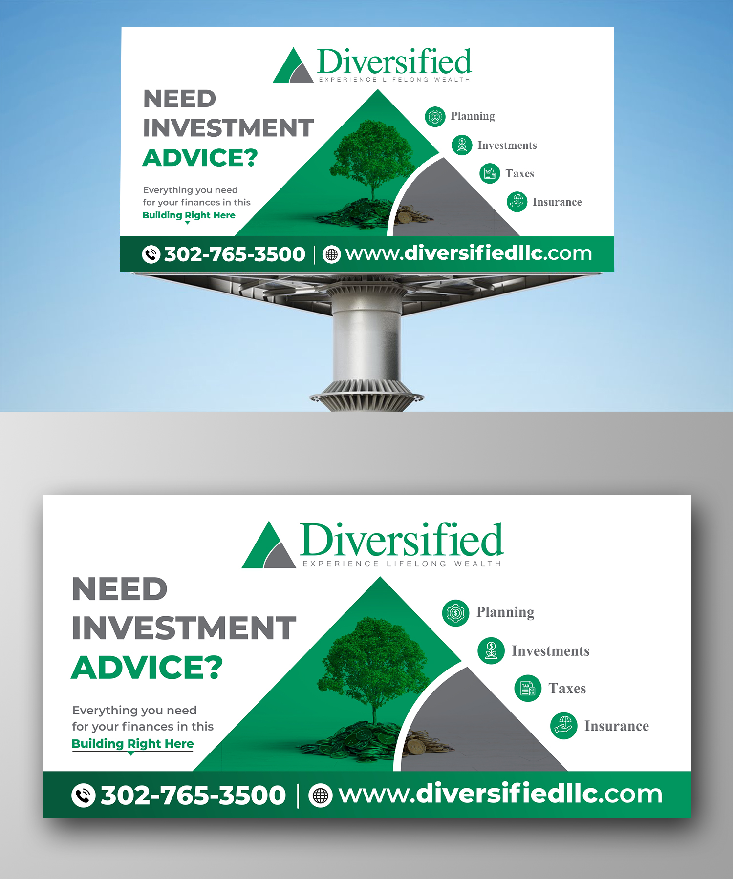 Werbetafel-Design von ecorokerz für Diversified | Design #30606435