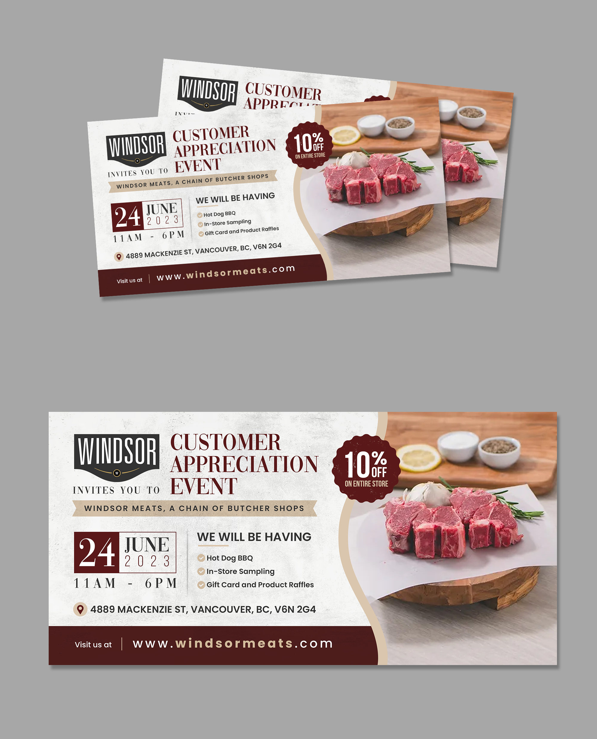 Design de Flyer par debdesign pour Windsor Meats  | Design #30599082