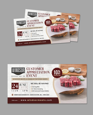 Design de Flyer par debdesign pour Windsor Meats  | Design : #30599082