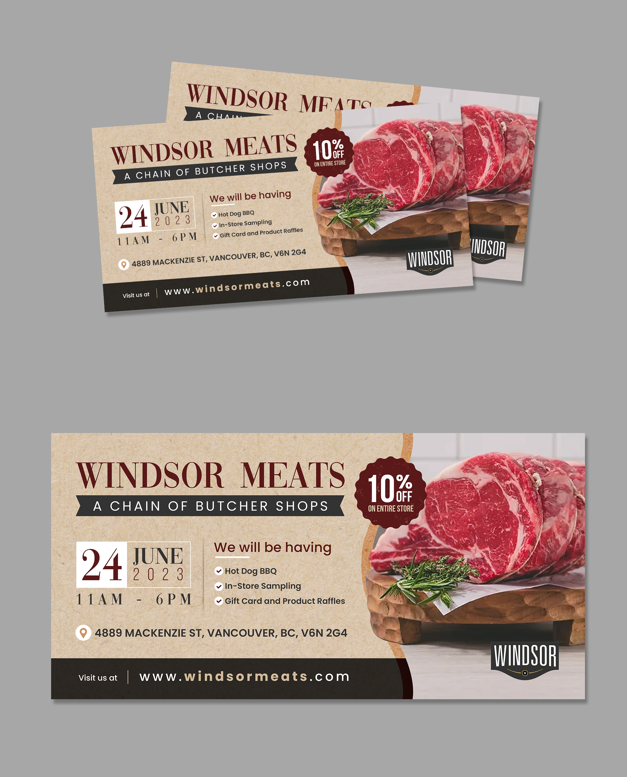 Design de Flyer par debdesign pour Windsor Meats  | Design #30599083