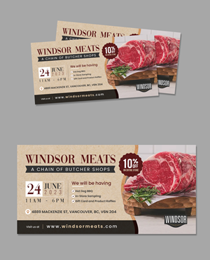 Design de Flyer par debdesign pour Windsor Meats  | Design : #30599083