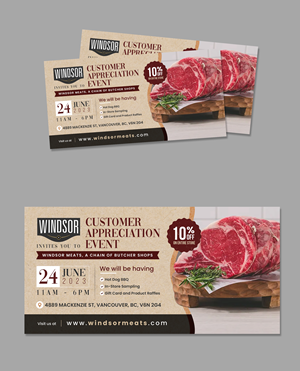 Design de Flyer par debdesign pour Windsor Meats  | Design : #30599084
