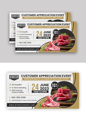 Design de Flyer par debdesign pour Windsor Meats  | Design : #30600198