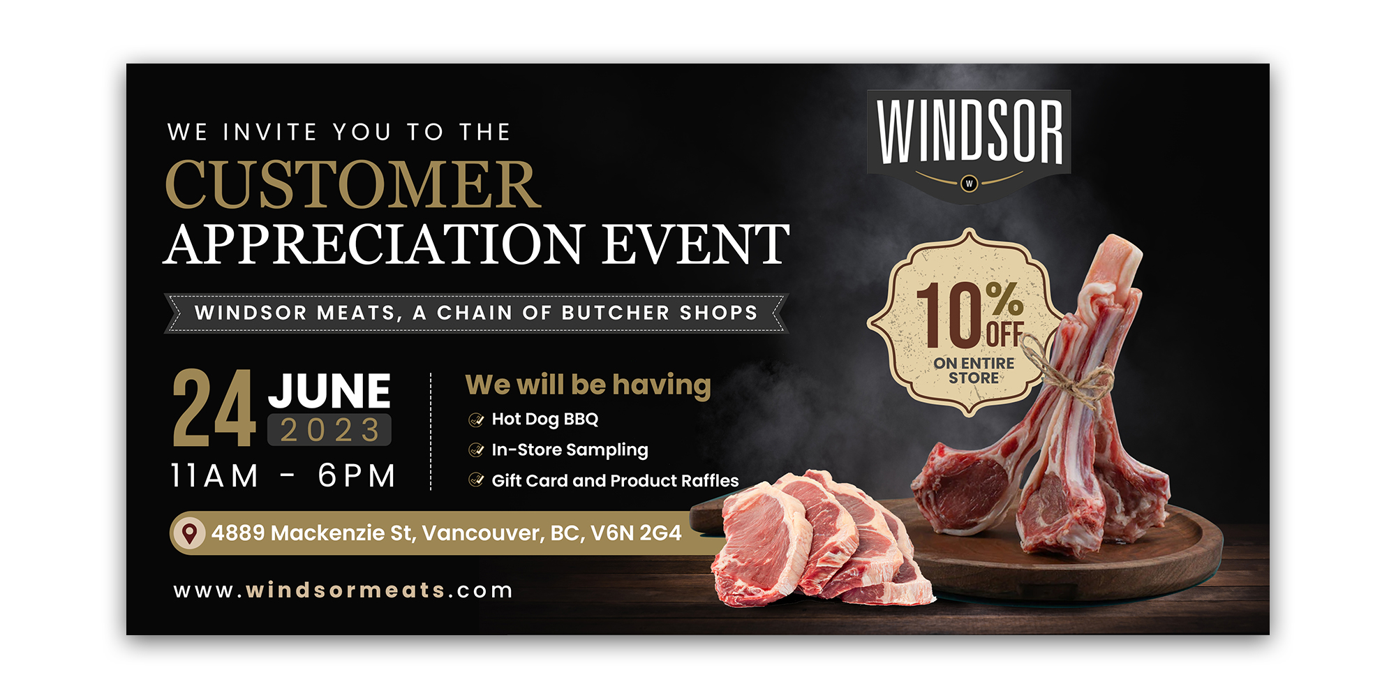 Design de Flyer par debdesign pour Windsor Meats  | Design #30601324