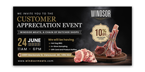 Design de Flyer par debdesign pour Windsor Meats  | Design : #30601324