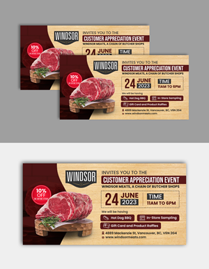 Design de Flyer par debdesign pour Windsor Meats  | Design : #30602311