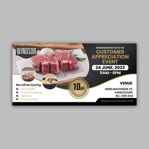 Design de Flyer par debdesign pour Windsor Meats  | Design : #30602400